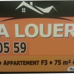 Panneau immobilier à louer : appartement F3, 75 m²