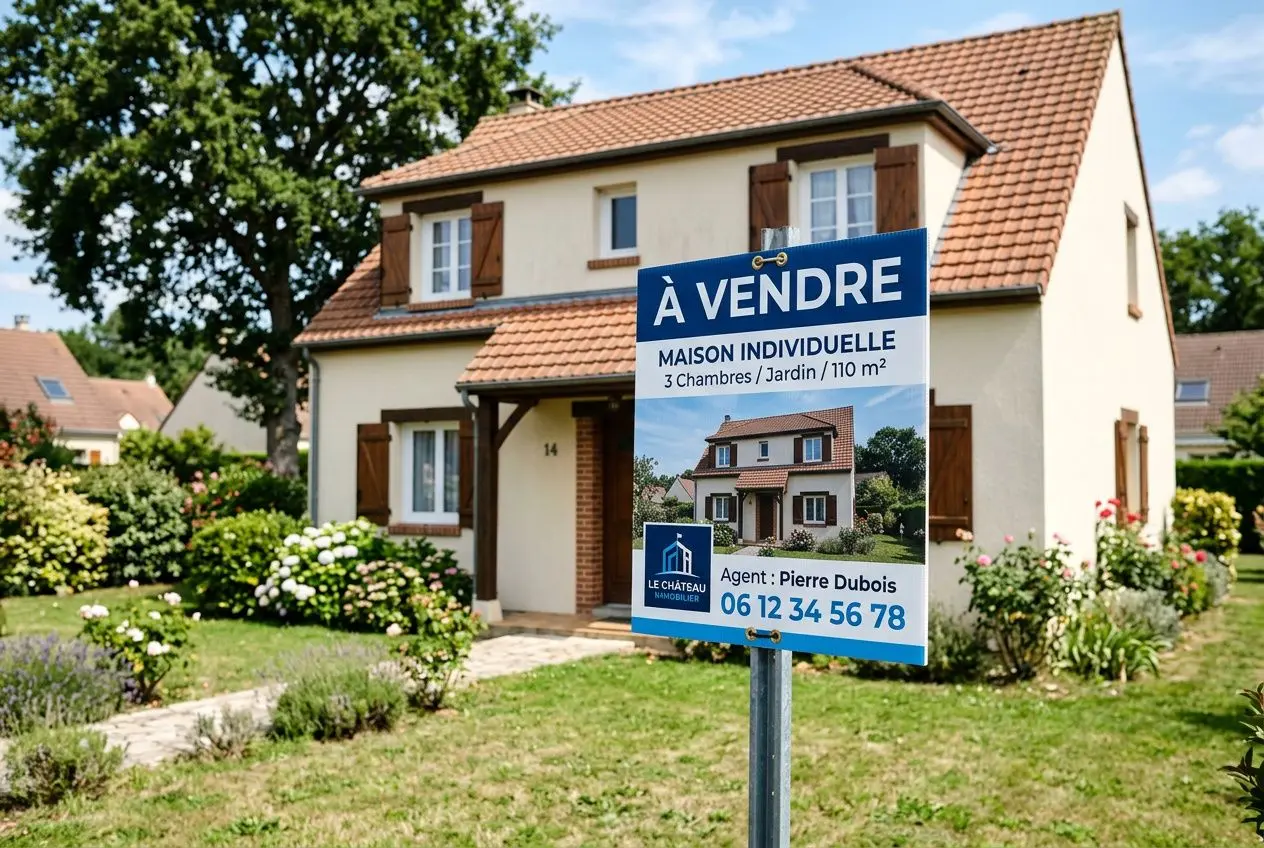 Panneau à vendre vendu : panneaux immobiliers pour agence immobilière